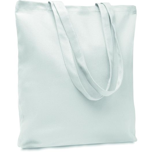 eine weiße tasche mit einem griff auf weißem hintergrund Einkaufstasche Canvas 270 g/m² MO6442- RASSA COLOURED (Bild 1)