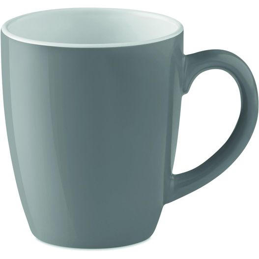 eine graue kaffeetasse mit einem weißen rand Keramische mok 290 ml COLOUR TRENT (Bild 1)