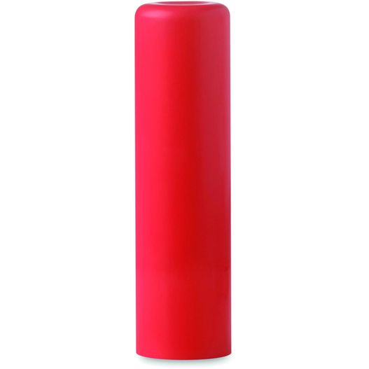 eine rote kerze sitzt auf einer weißen oberfläche Lippenbalsam GLOSS (Bild 1)