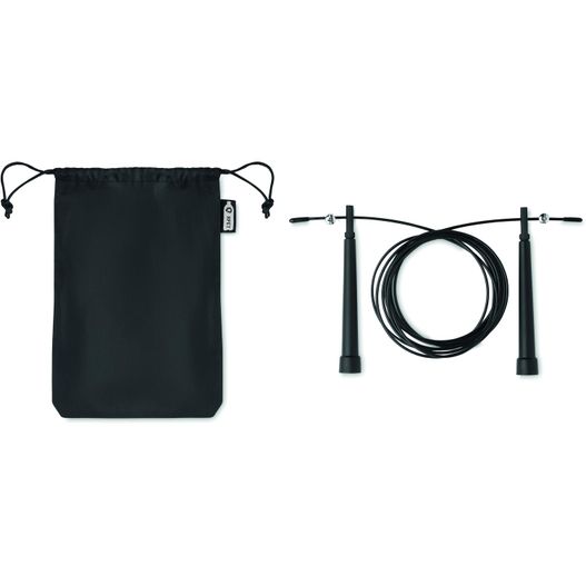 eine schwarze tasche mit einem sprungseil und einer schwarzen tasche Schnelldrehendes Springseil SNEL (Bild 1)