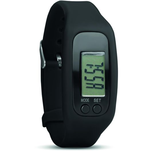 eine digitale uhr mit einer schwarzen band Pedometer Armband BRATARA (Bild 1)