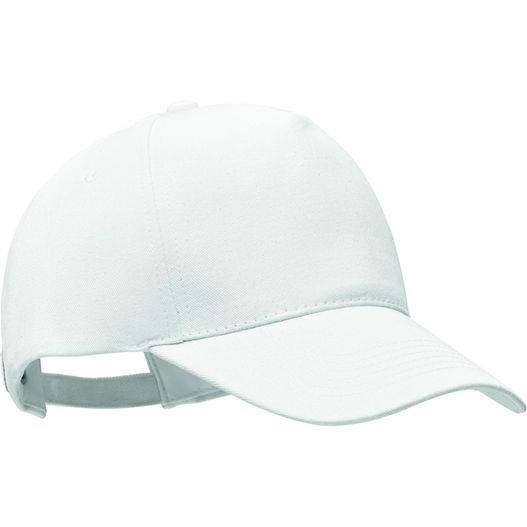 eine weiße baseballkappe mit einem weißen visier CAP ORGANIC COTTON 250 G/M² BICCA CAP (Bild 1)