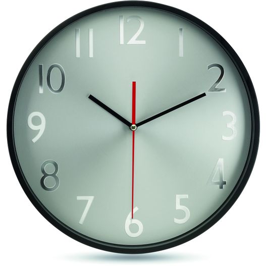 eine uhr mit einer roten zweiten hand und zahlen auf dem gesicht Wanduhr RONDO (Bild 1)