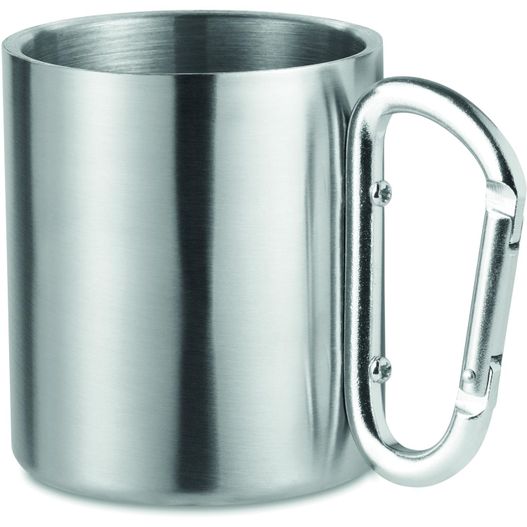 ein edelstahlbecher mit karabinergriff Trinkbecher mit Karabiner TRUMBO (Bild 1)