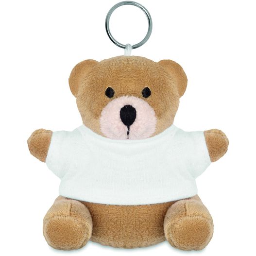 ein gefüllter teddybär mit einem weißen hemd Schlüsselanhänger NIL (Bild 1)
