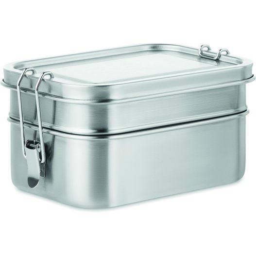 mit einem griff aus edelstahl Lunchbox aus Edelstahl DOUBLE CHAN (Bild 1)