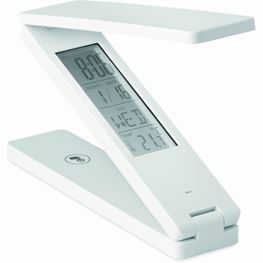 Produktabbildung Faltbare Tischleuchte mit Uhr ZETA Faltbare Tischleuchte mit Uhr ZETA