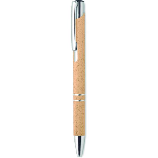 ein stift mit einem kork design auf ihm Öko-Druckkugelschreiber BERN PECAS (Bild 1)