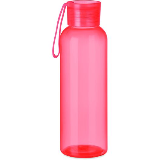 eine rosa wasserflasche mit blauem deckel Trinkflasche Tritan 500ml INDI (Bild 1)