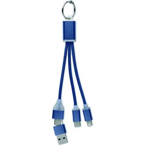4in1 Ladekabel Typ C BLUE