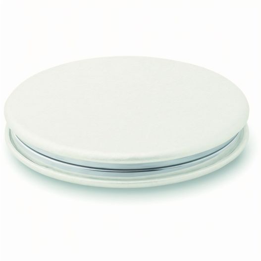 ein weißer toilettensitz mit deckel und metallring Make-up Spiegel GLOW ROUND (Bild 1)