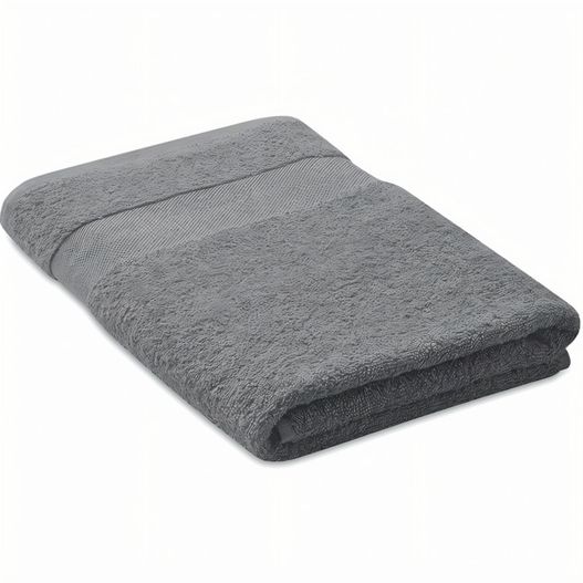 ein graues handtuch auf einem weißen hintergrund gefaltet Handtuch Organic Cotton PERRY (Bild 1)
