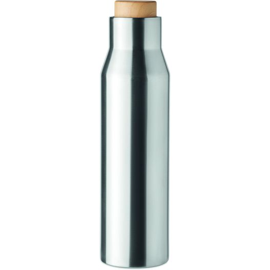 eine edelstahlflasche mit holzdeckel Isolierflasche 500ml DUDINKA (Bild 1)