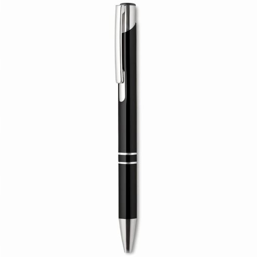 ein stift mit schwarzem körper und silber Druckkugelschreiber BERN (Bild 1)