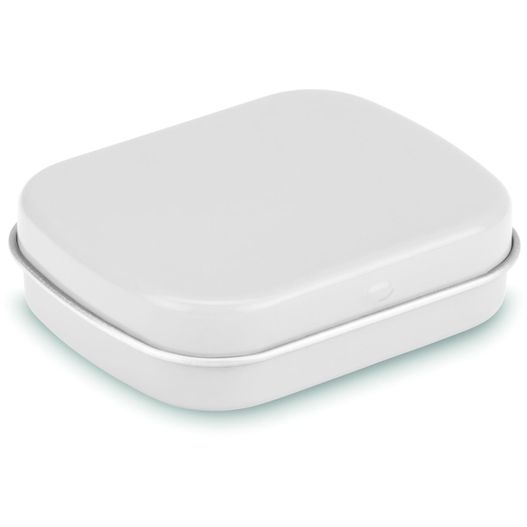 eine weiße box mit einem deckel auf einer weißen oberfläche Pfefferminzspender BRISE (Bild 1)