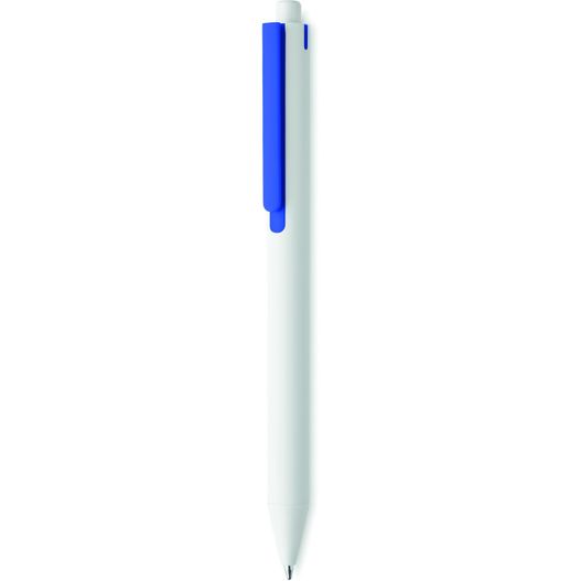 ein weißer stift mit blauer spitze auf weißem hintergrund Druckkugelschreiber SIDE (Bild 1)