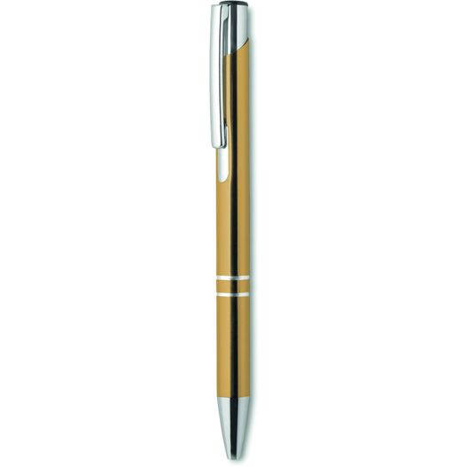 ein stift mit einem gold-finish und einer silberspitze Kugelschreiber recyceltes Alu BERN (Bild 1)