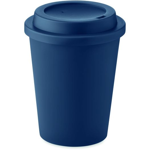 eine blaue tasse mit deckel und deckel Doppelwandiger Becher PP 300ml NOLA (Bild 1)