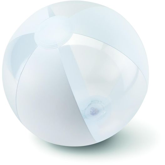 ein weißer strandball mit einem licht innen Wasserball AQUATIME (Bild 1)