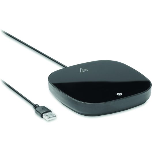 ein schwarzes gerät mit einem daran angeschlossenen usb-kabel Tassenwärmer aus ABS WARMUG (Bild 1)