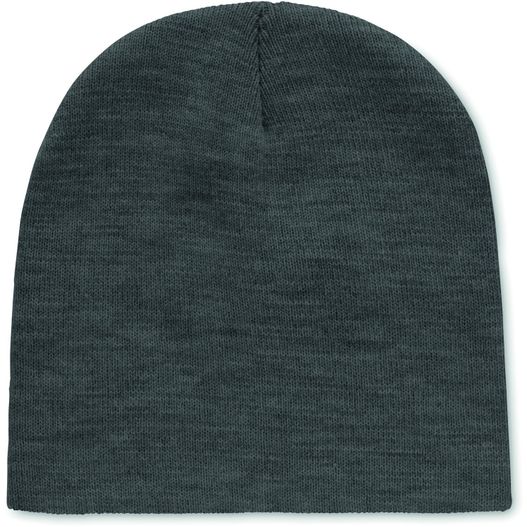 ein grauer hut mit einem weißen logo auf ihm Beanie RPET Polyester MARCO RPET (Bild 1)