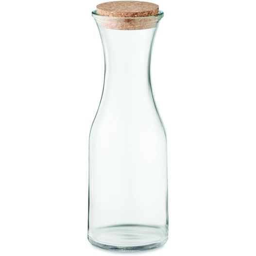 eine glasflasche mit korkdeckel Karaffe aus recyceltem Glas 1L PICCA (Bild 1)