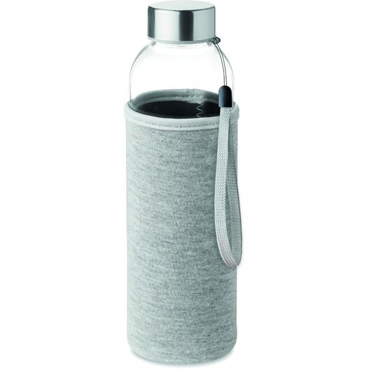 eine flasche mit einem griff und einer hülse Trinkflasche Glas 500 ml UTAH GLASS (Bild 1)