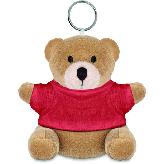 ein teddybär mit einem roten hemd sitzt Schlüsselanhänger NIL (Bild 1)