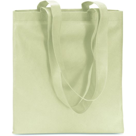 eine grüne tasche mit einem griff auf einem weißen hintergrund Einkaufstasche aus Vliesstoff TOTECOLOR (Bild 1)