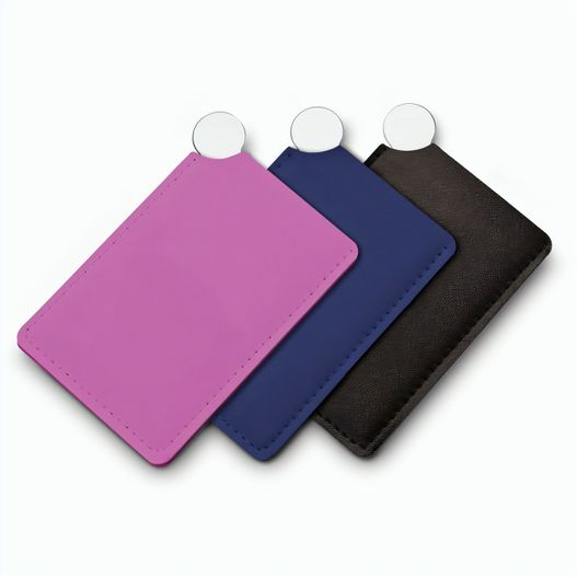 Produktabbildung Taschenspiegel aus Edelstahl, im Etui (gold) Taschenspiegel aus Edelstahl, im Etui (gold) (Bild 1)