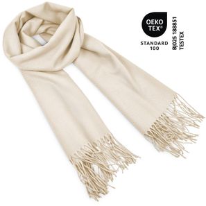 Schal Modena beige - 60 x 180 cm, 230 g/m²