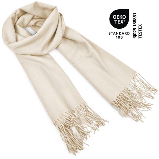 Schal Modena beige - 60 x 180 cm, 230 g/m² (Bild 1)