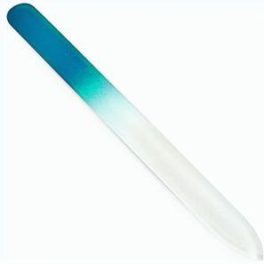 Premium-Glasnagelfeile, geätzt - blau transparent