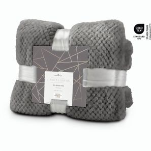 XXL Decke Feel grau - 220 x 240 cm, 275 g/m²