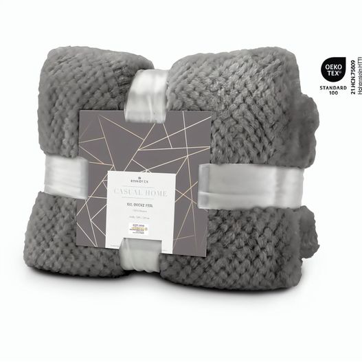 XXL Decke Feel grau - 220 x 240 cm, 275 g/m² (Bild 1)