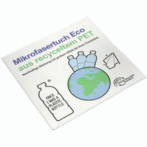 Brillenputztuch rPET - Mikrofasertuch 20 x 20 cm, im Polybeutel