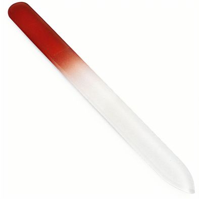 Produktabbildung Premium-Glasnagelfeile, geätzt - rot transparent Premium-Glasnagelfeile, geätzt - rot transparent