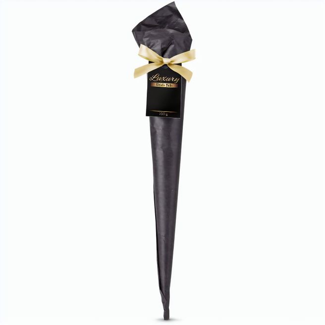 Badesalz Luxury, Duftrichtung Vanille, Geschenktüte in Schwarz, 100 Gramm