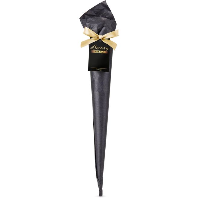 Produktabbildung Badesalz Luxury, Duftrichtung Vanille, Geschenktüte in Schwarz, 100 Gramm Badesalz Luxury, Duftrichtung Vanille, Geschenktüte in Schwarz, 100 Gramm