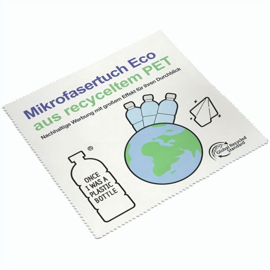 Brillenputztuch rPET - Mikrofasertuch 20 x 20 cm (Bild 1)