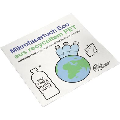 Brillenputztuch rPET - Mikrofasertuch 15 x 15 cm