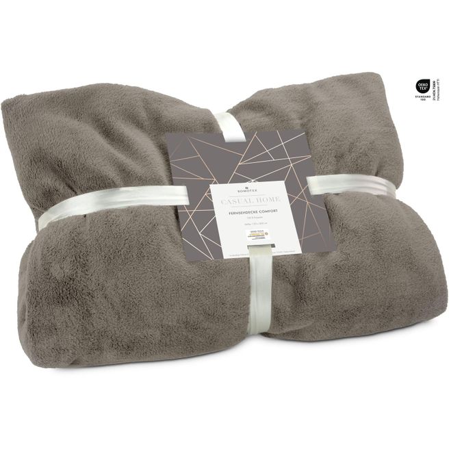 Produktabbildung Fernsehdecke Comfort - Grau-Braun - 150 x 200 cm, 230 g/m² Fernsehdecke Comfort - Grau-Braun - 150 x 200 cm, 230 g/m²