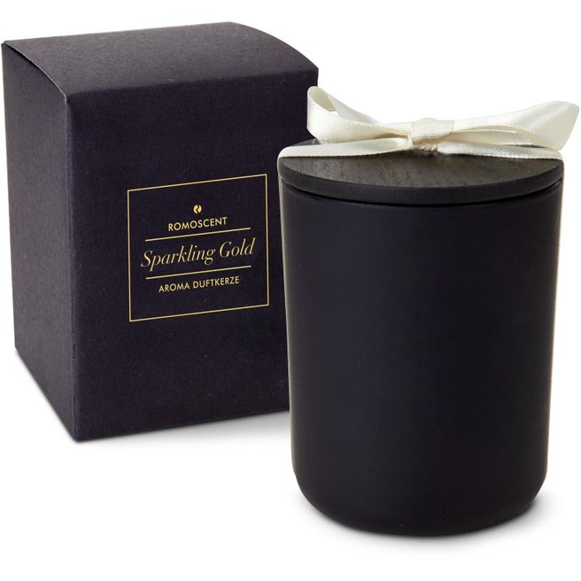Produktabbildung ROMOSCENT® Aromakerze Sparkling Gold, unbedruckt ROMOSCENT® Aromakerze Sparkling Gold, unbedruckt