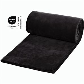 Fleecedecke Basic schwarz - 120 x 150 cm, 180 g/m²