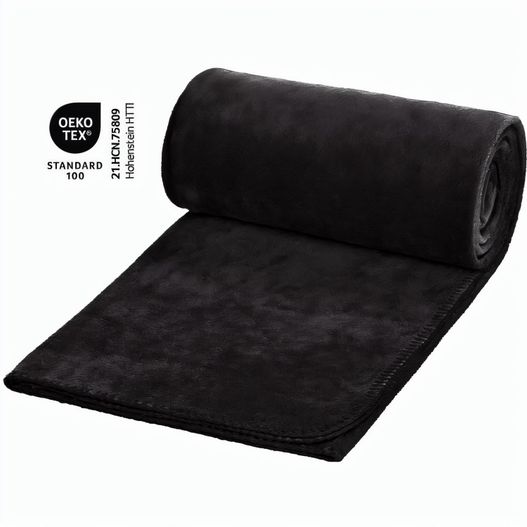 Produktabbildung Fleecedecke Basic schwarz - 120 x 150 cm, 180 g/m² Fleecedecke Basic schwarz - 120 x 150 cm, 180 g/m² (Bild 1)
