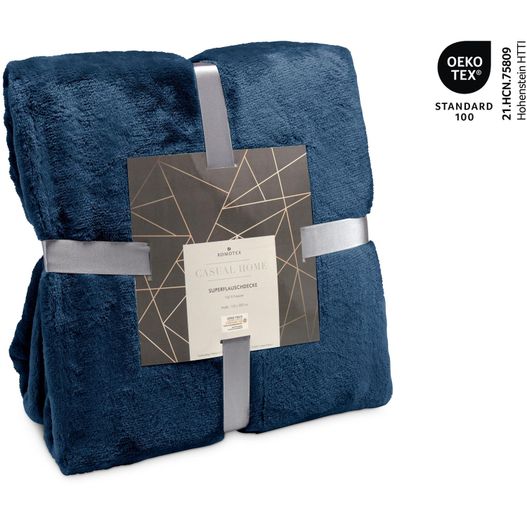 Produktabbildung Superflauschdecke azurblau - 150 x 200 cm, 320 g/m² Superflauschdecke azurblau - 150 x 200 cm, 320 g/m² (Bild 1)