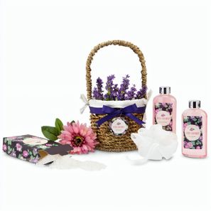 Wellness-Geschenkset: Lavendelkörbchen