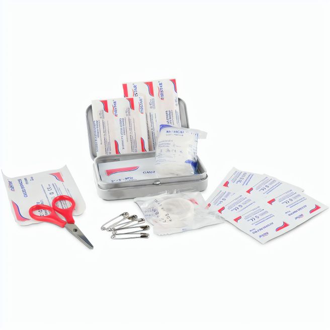 First Aid Box Compact, 27-teilig in Metalldose
