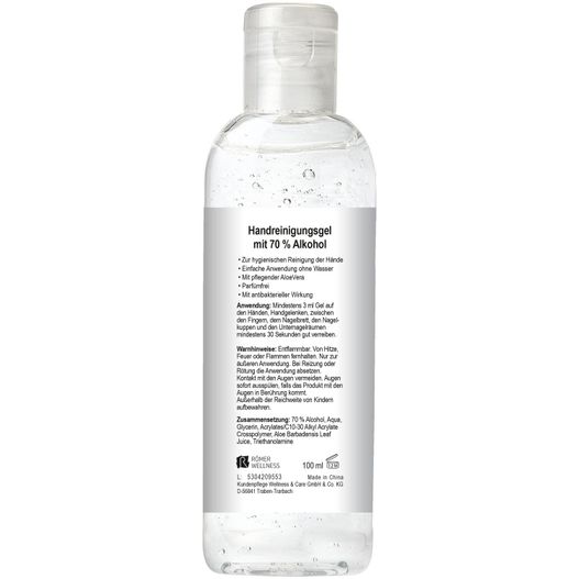 Produktabbildung 100 ml Alkoholisches Handreinigungsgel 100 ml Alkoholisches Handreinigungsgel (Bild 1)