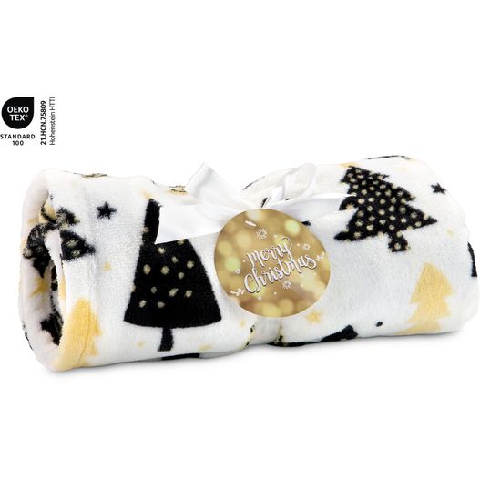 Produktabbildung Kuscheldecke Merry Christmas - 120 x 150 cm, 190 g/m² Kuscheldecke Merry Christmas - 120 x 150 cm, 190 g/m² (Bild 1)